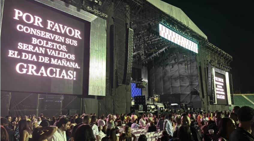 Un portavoz indicó, ante un Estadio Olímpico lleno, que fue imposible resolver la situación presentada y no especificada. 